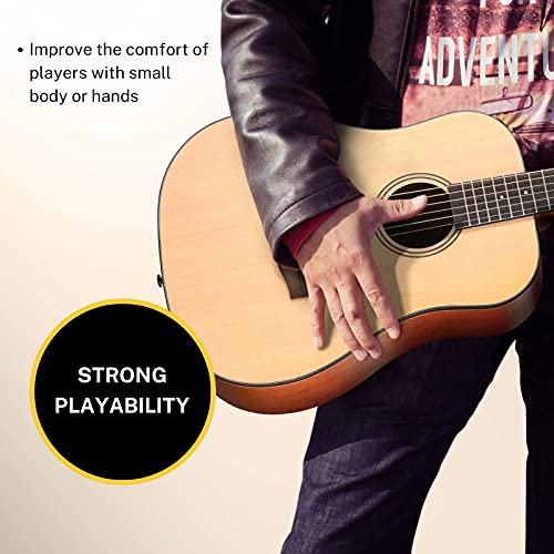 Donner 3/4 Guitare Acoustique Adulte Debutant Guitare Folk 36 Pouces Guitare Kit de Voyage avec Sac Capo Tuner(Naturel) - Les Beatles, Paul McCartney, John Lennon, RIngo Starr, George Harrison Donner 3/4 Guitare Acoustique Adulte Debutant Guitare Folk 36 Pouces Guitare Kit de Voyage avec Sac Capo Tuner(Naturel) – Image 5