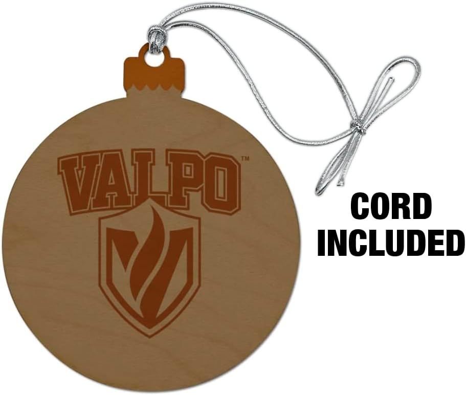 GRAPHICS & MORE Valparaiso University Beacons Logo Wood Christmas Tree Holiday Ornament - Image 2