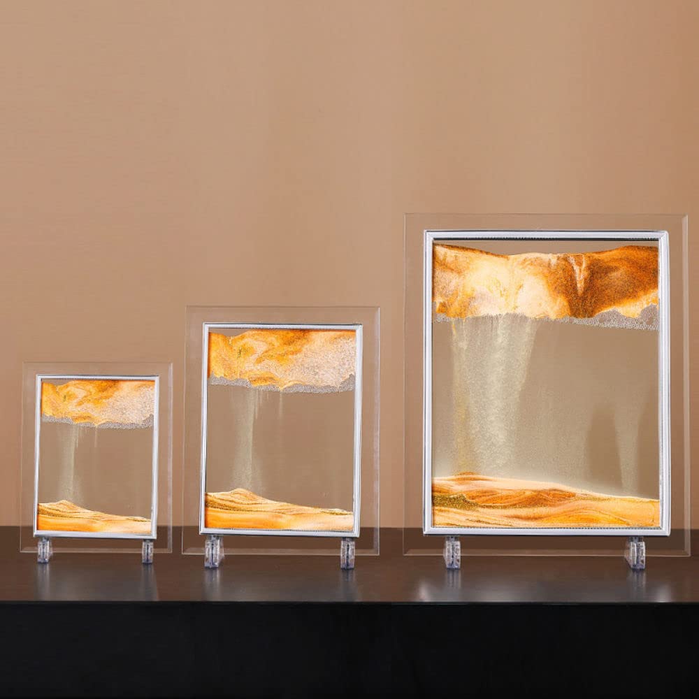 Sablier Minuterie, D Minuteur De Sable En Verre Pour Sables Mouvants, Artisanat De Peinture De Sable Liquide Doré Moderne, Sablier En Verre Pour Salon, Chambre À Coucher, Bureau, Ornement De Bureau