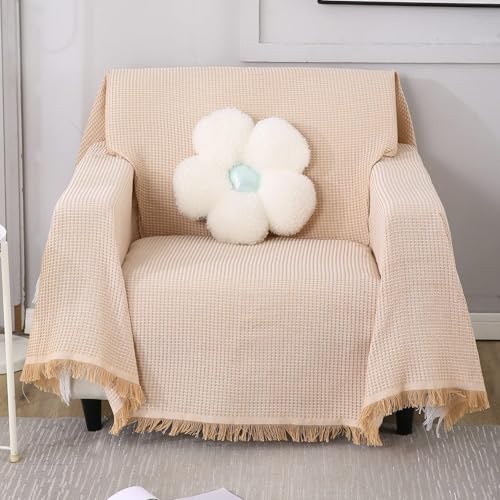 Image of HOKIPO Polyster Cotton Sofa Couch Slipcover 1 Seater, 180 (D) x 180 (L) cm (NEW-AR-4638-N3)