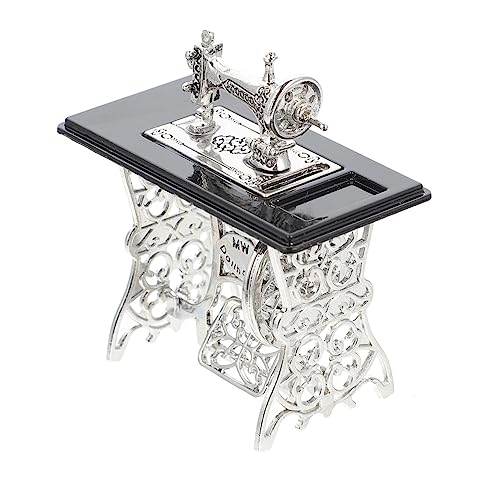 SHINEOFI 1 Mini Máquina De Coser Minimáquinas De Coser Máquina De Coser Con Pedales Para Paisajes Modelo En Miniatura Manualidades Muebles Para Casa De Muñecas Modelo De Decoración