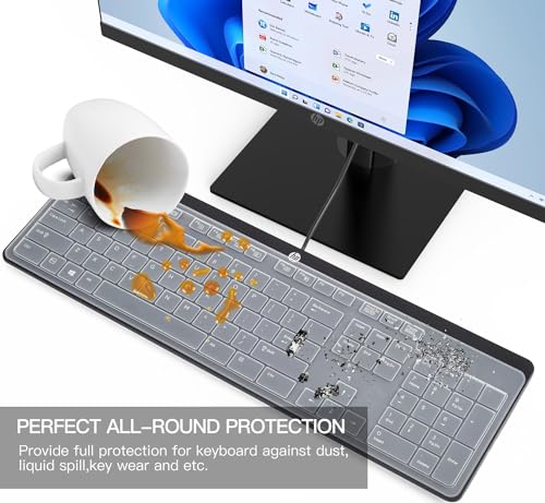 Protector de teclado HP EliteOne 800 G4 transparente y lavable 7
