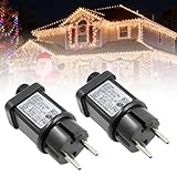 🎄【Réglages de la minuterie】L'alimentation pour guirlande lumineuse dispose d'une fonction minuterie. Un appui long de 3 secondes sur le bouton permet de régler ou de désactiver la minuterie (6 heures allumées / 18 heures éteintes). La LED verte indique que la minuterie est activée. Un voyant fixe indique que la minuterie est désactivée.