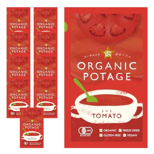 �C���X�^���g�X�[�v ���v120�H�bORGANIC POTAGE �g�}�g 12�H×10�Z�b�g�b�L�@JAS �t���[�Y�h���C �g�}�g�|�^�[�W�� ���Y�ɂ񂶂���� �I�[�K�j�b�N�X�[�v