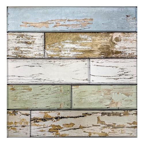Commomy Pannelli Murali 3D Decorazione Murale Interna Legno Pannelli Decorativi PVC, 10 pezzi, 30 x 30 cm, Pannelli da parete 3D Pannello Decorativo Parete
