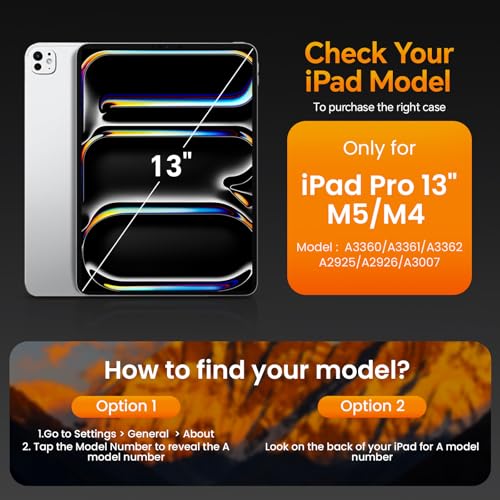 Coque iPad Pro 13 M5 M4 Protection Intégrale Marron Clair Porte-Stylet - 2