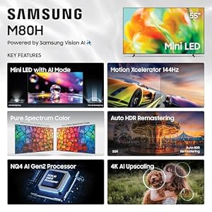 Samsung 55-Inch Class M80H Series, Mini LED, 4K, Smart TV, 2026 Model — photo 3 of 6