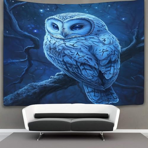 Tapisserie murale 3D chouette : masquez un mur blanc et illuminez votre chambre