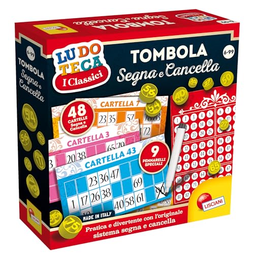 Liscianigiochi 56996 - Ludoteca Tombola Schilder und Löschen Mehrfarbig 6 Jahre +