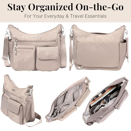 Image of Baggallini Modern Everywhere Crossbody Bag for Women 11x9x4.5 Rfid Hobo Bag
