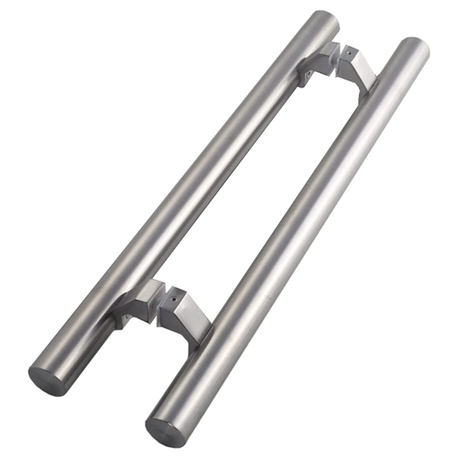 MXXQRHF Modern Heavy Duty Stainless Steel Push-Pull Door Handle Set for Glass & Barn Doors - Double-Sided 50cm x 80cm Knob Hardware, Durable & Stylish Design