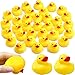 48 Pcs 2 Inch Yellow Rubber Duck Bath Toys Large Rubber Ducks Bath Ducks Squeak Bathtub Toys for Birthday Pool Party Decoration Game Supplies Boys and Girls
