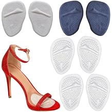 Ball of Foot Cushions for Women, 8PCS Metatarsal Pads & Shoe Inserts | Instant Pain Relief & All-Day Comfort, Secure Gel Heel Inserts for High Heels, Universal Fit Size Clear, Beige, Black