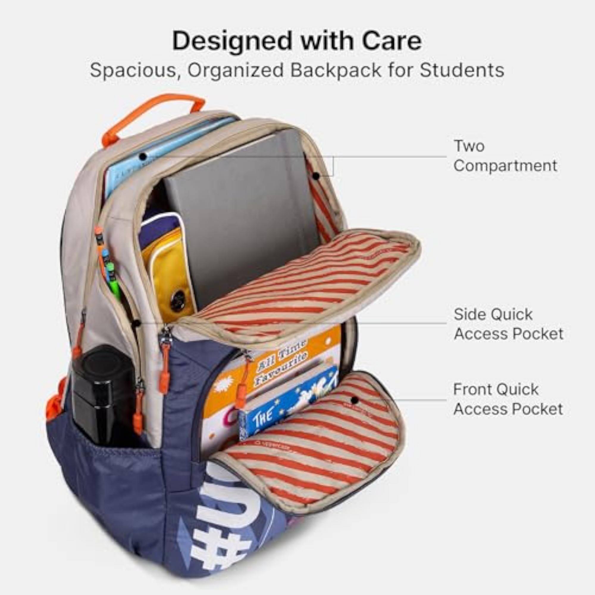 33L Campus School Bag with Quick Access Pocket