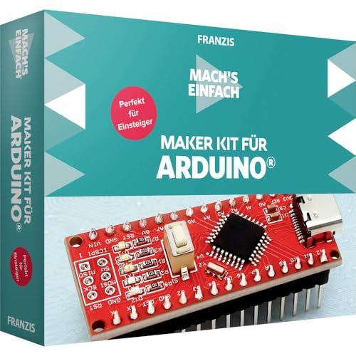 FRANZIS 67193 - Mach's einfach Maker Kit Arduino für Einsteiger, inkl. Allen Bauteilen und 100-seitigem Handbuch