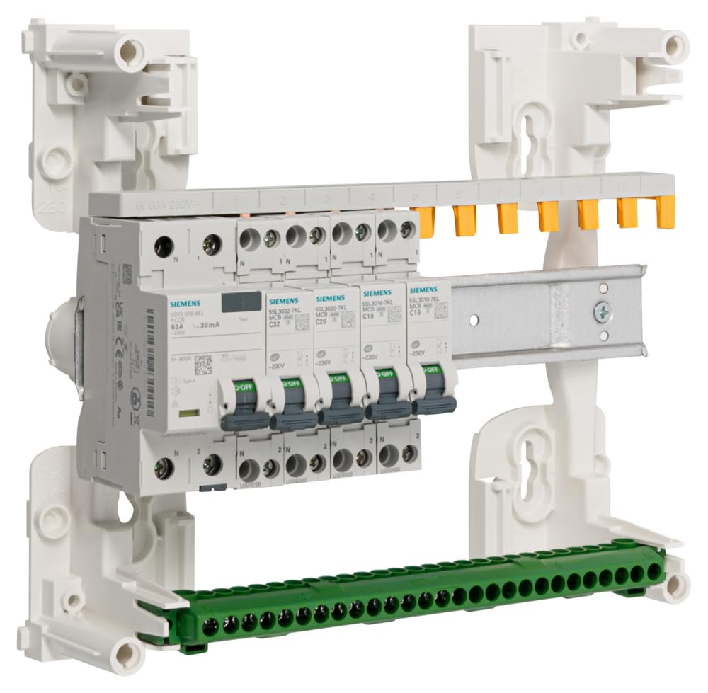 SIEMENS - Tableau 1 Rangée Pré-Équipé 1 Inter. Diff. 63A - 4 Disjoncteurs