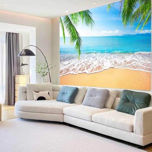 Papier Peint Panoramique Plage pour transformer votre salon en un paradis tropical idyllique