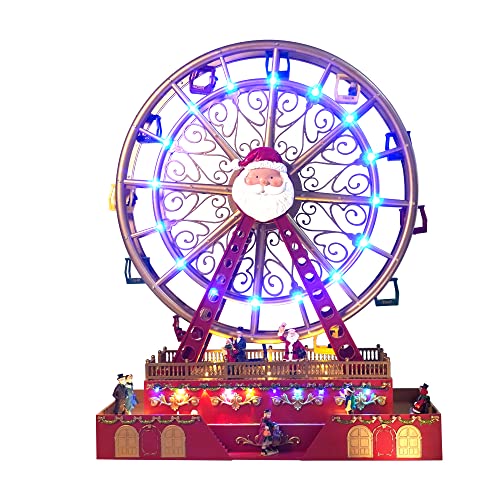Skyant Christmas Rotating Ferris Wheel with LED Lights 18 Big Christmas Animated Decorations Creates Festive Atmosphere