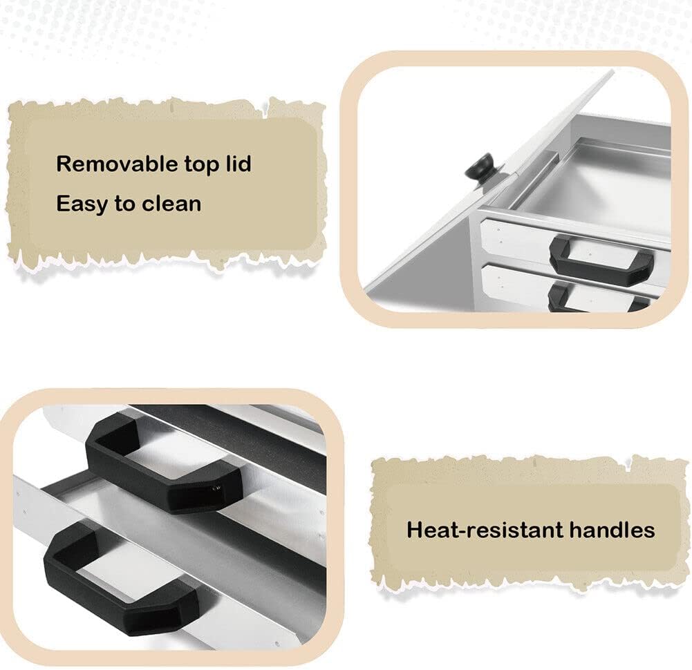 Magik Stainless Steel Rice Rolls Cantonese Changfen Maker Double Layer Steamer