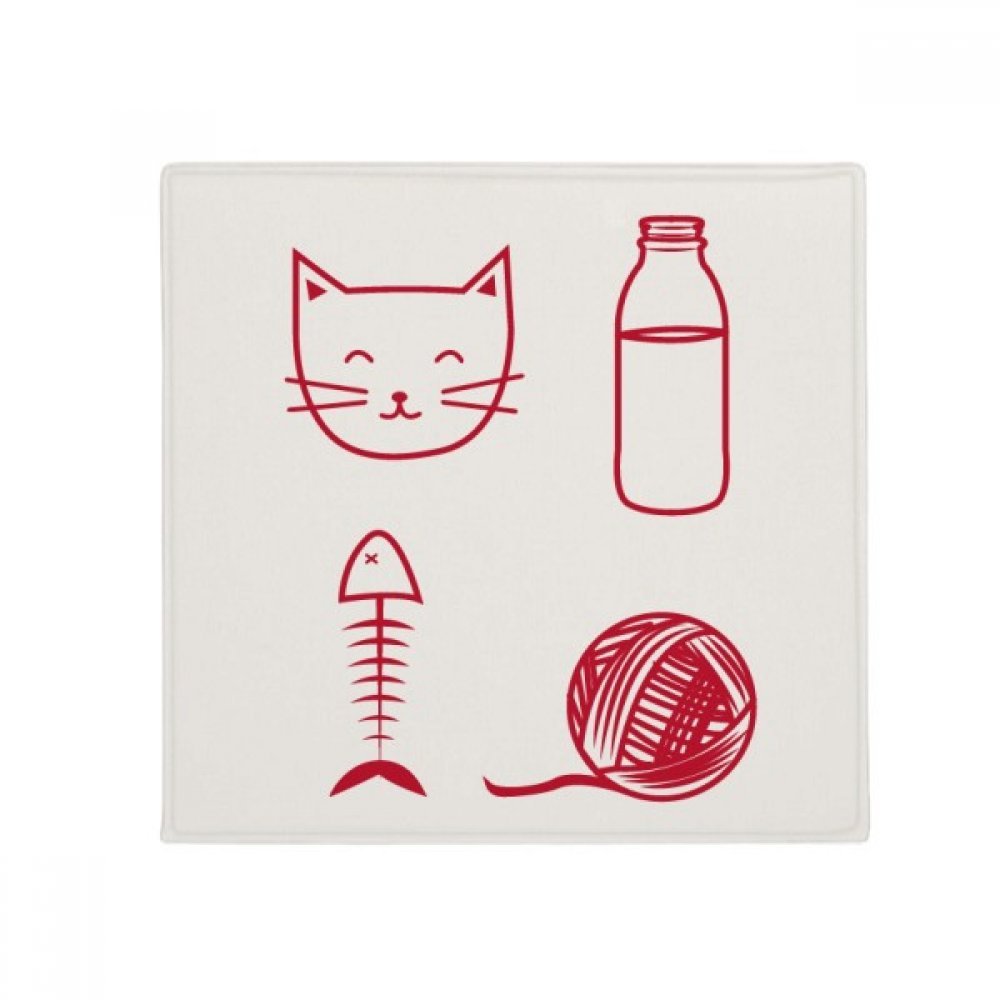 Pet mat poisson chat boule de laine anti-glisse cuisine et entrée