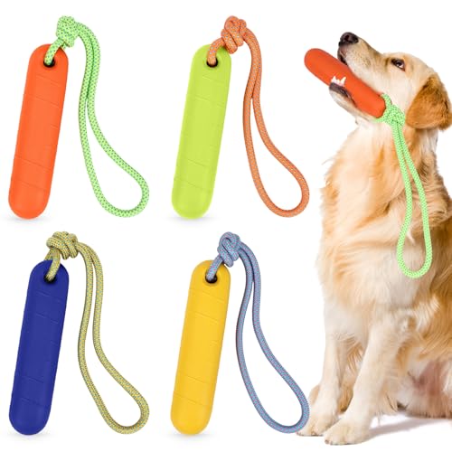 Skylety 4 Pack Floating Dog Toys with Rope