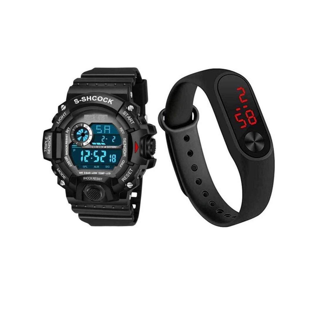 SELLORIA Shock BLK Sports M2 Display Combo Digital Watch- for Boys (Full Black Pack of 2) (B08SHFXJRG) Amazon Price History, Amazon Price Tracker