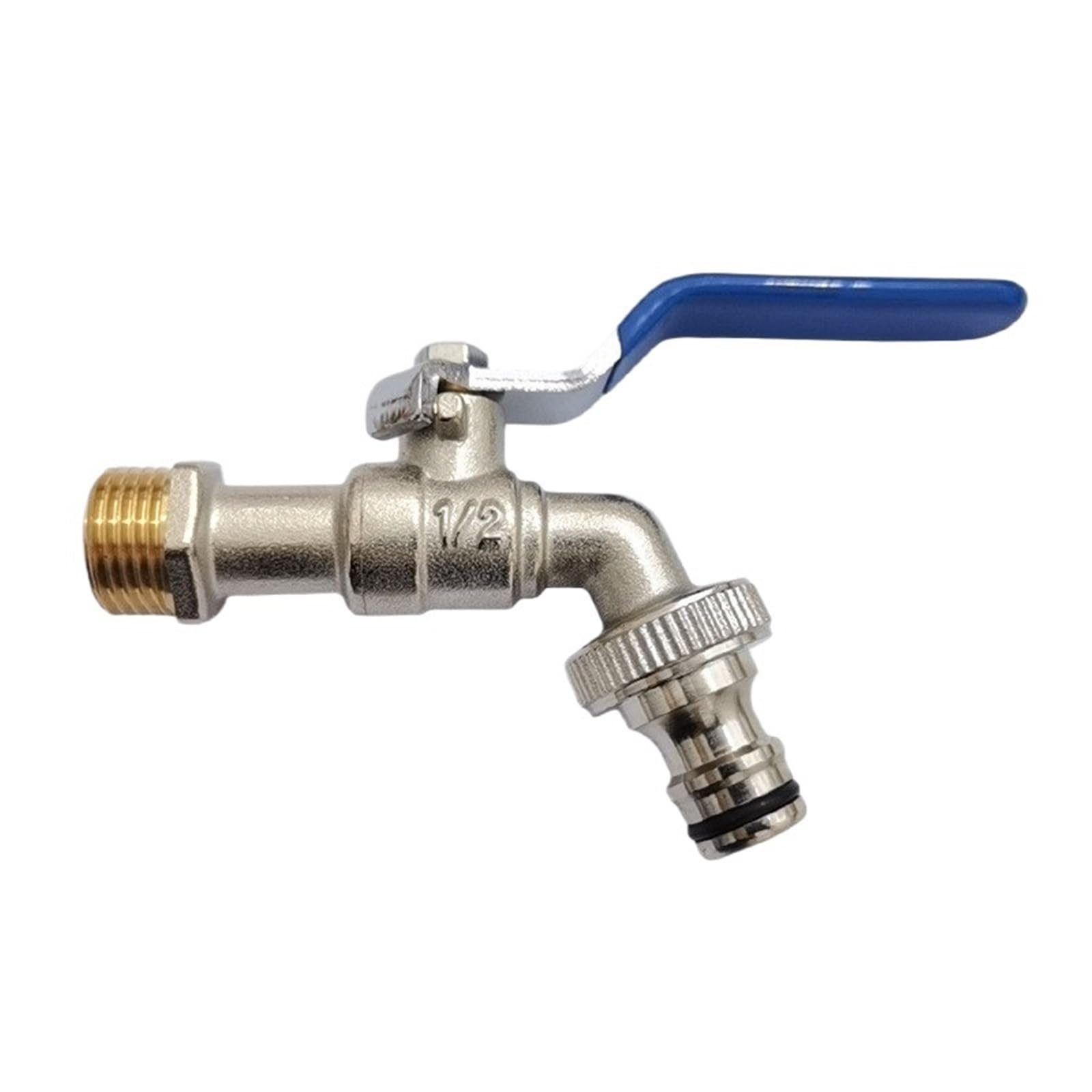 Zrhwspd Dn15 Blue Handle Outside Garden Tap Garden Outdoor Bibcock Faucet Dn15 Dn20, Anti-Freeze, Dual Control Copper For Washing Machine And Kitchen Sink