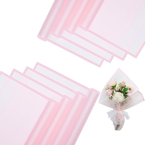 HYSSINOWRAP 20 hojas de papel de regalo de flores. Papel de embalaje de flores para bouquet. Incluye cinta, 22.8 x 22.8 pulgadas (tinta)