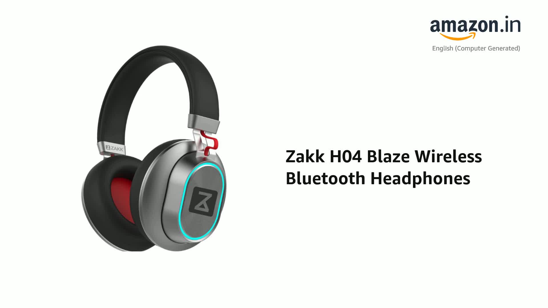Zakk H04 Blaze Wireless Bluetooth Headphones with Mic (Black