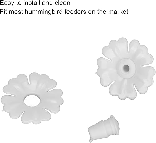 Miniatura 3 de Piezas de repuesto para puerto de alimentación, flores de comedero seguro para colibríes, colores brillantes, atractivos, juego de 30 para