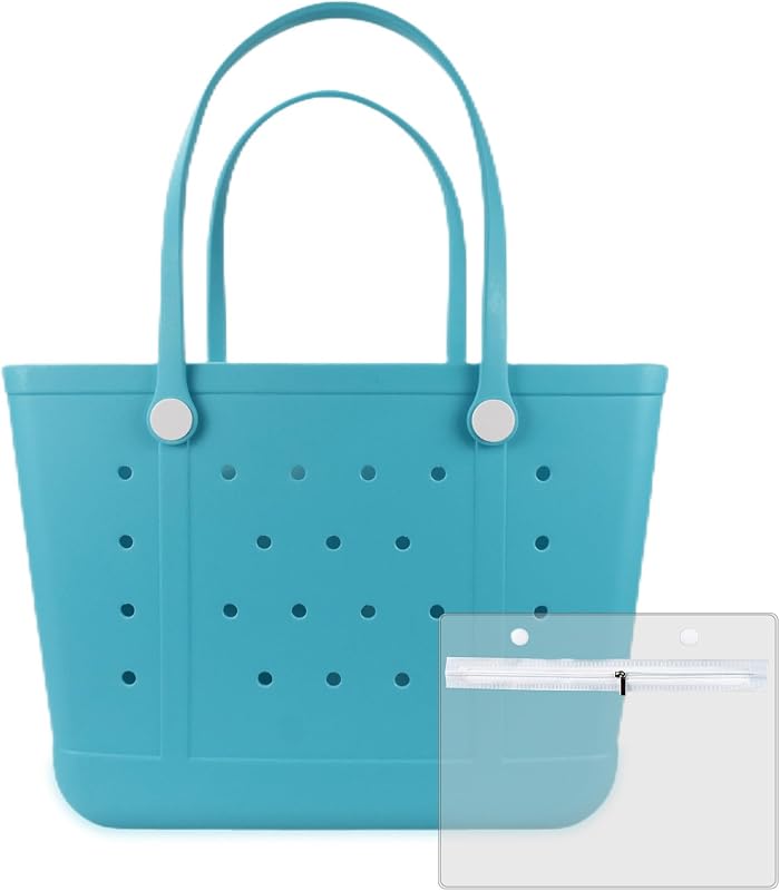 X Large Rubber Tote Bag for Boat, Beach, Pool-XL,18.9 * 13.8 * 8in | Oversized Rubber Beach Bags, Washable Beach Tote Bag, Durable Travel Bags for Work, Sport