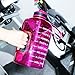 BuildLife Gallon Water Bottle - 1 Gallon with Time Marker and Straw, BPA Free, Motivational (Purple)