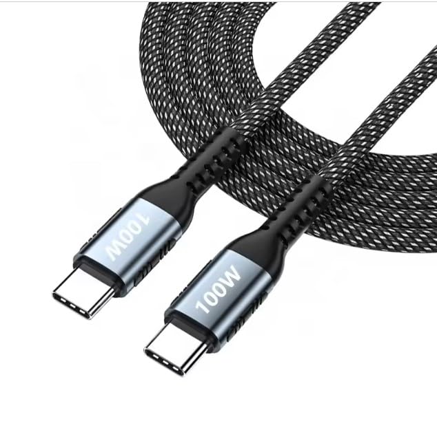 USB C Cable 2M, Braided 100W Power Delivery PD Fast charge Type C Cable USB C to USB C for iPhone 15 Pro/15 Pro Max/15 Plus, iPad mini 6, MacBook Pro/Air, iPad Pro, Samsung S24/S24 Ultra, Huawei P60