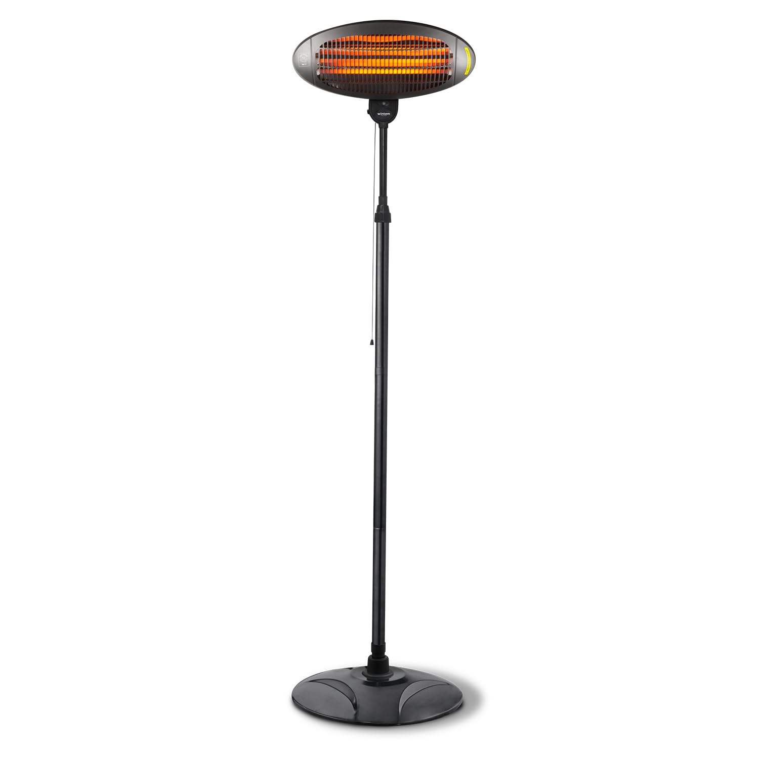 Avilia – Riscaldatore da Patio Verticale con 3 Livelli di Riscaldamento, Altezza Regolabile 130–200 cm, Testa Inclinabile a 45°, Riscaldamento Elettrico a Basso Consumo per Esterni