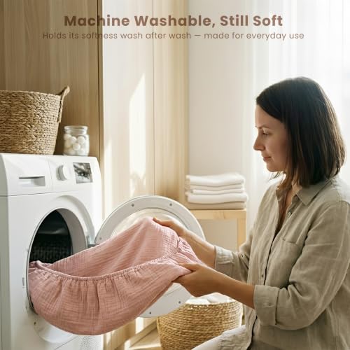 Konssy 2-Pack Muslin Crib Sheets