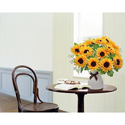 Amyhomie Artificial Flowers, Artificial Sunflower Bouquets, Fake Flowers For Baby Shower Home Decoration Wedding Decor, Bride Holding Flowers,Diy Garden Craft Art Decor #TOP5