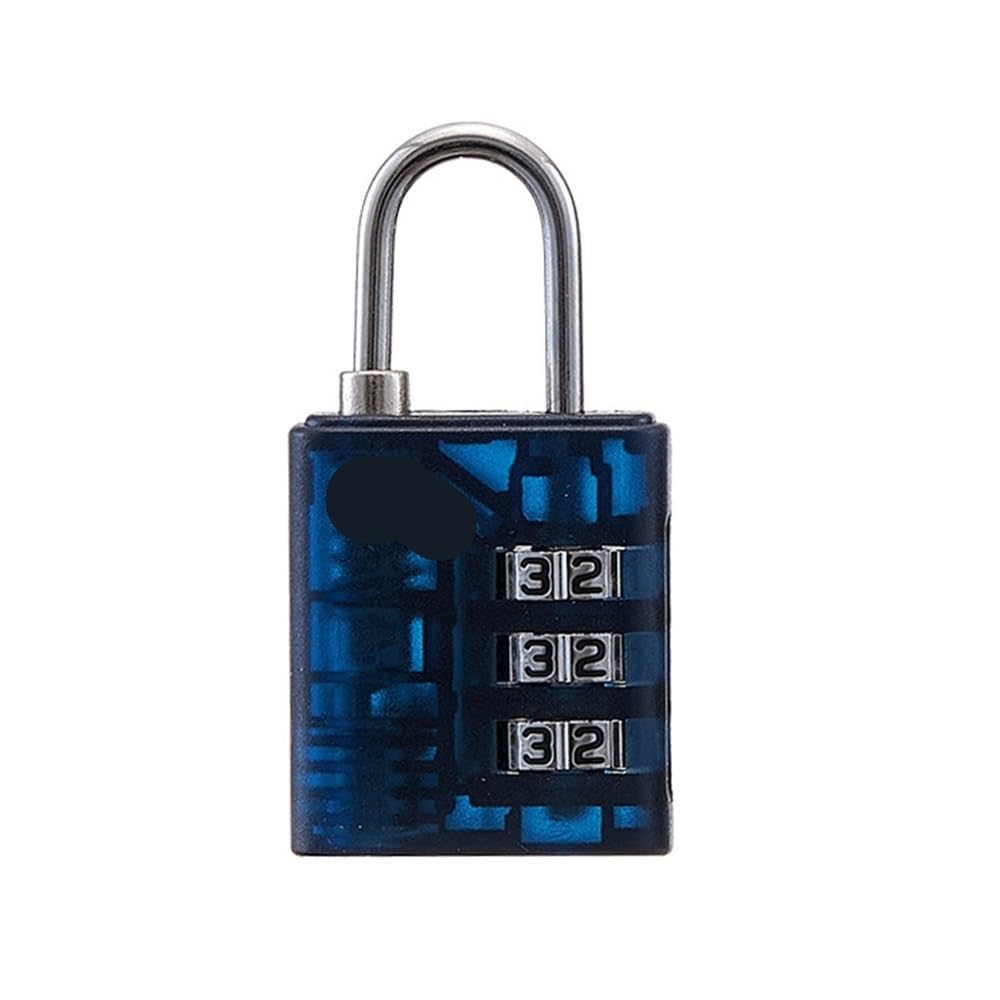 Gnyvzxplq A1 Suitcase Locks, 3 Digit Combination -Theft Transparent Padlock For Cabinet Suitcase Luggage Travel(A1)