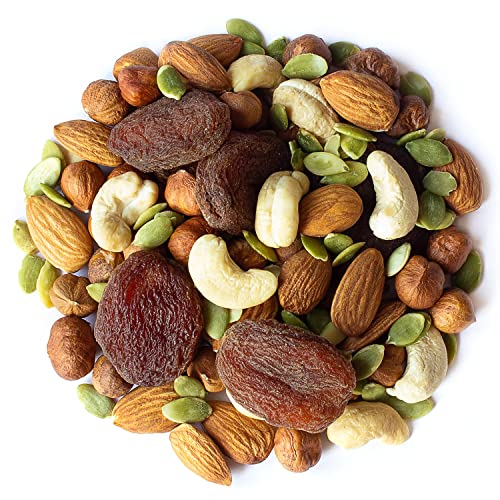 Organic Active Life Trail Mix, 2 Pounds — Raw And Non-Gmo Snack Mix Contains Cashews, Pumpkin Seeds, Apricots, Hazelnuts, Almonds. Vegan Superfood, Kosher, No Added Sugar, Bulk #TOP2