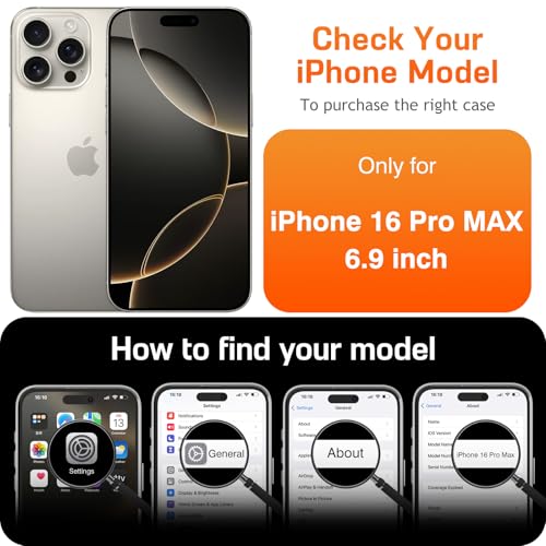 Image of LOHASIC for iPhone 16 Pro Max Wallet Case with Card Holder, Leather, Black