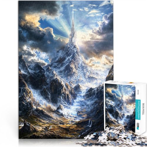 1000 Piezas para Regalos de Adultos Torre del Mago Hecho de Madera para Mayores de 14 años Juegos Divertidos Actividades Divertidas en casa, Regalos de cumpleaños, Regalos de Viaje. tamaño：50x75cm
