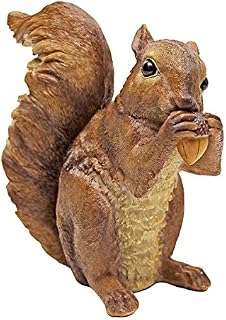 Design Toscano Chomper the Woodland Squirrel Outdoor Garden Statue, Polyresin, 18 cm