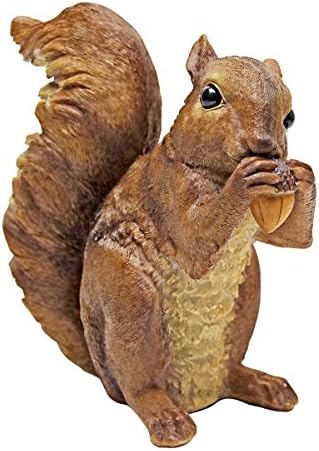 Design Toscano QM188731 Chomper the Woodland Squirrel Outdoor Garden Statue, 7 Inch, full color