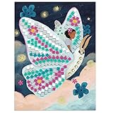 DJECO LGA Enchanted World Mosaic Kit - Create Your Own Spark w/Glitter & Rhinestones for Home - Fun & Creative for Family & Friends, Boy & Girls, Educational, Sticker Craft Kit for Children 6+