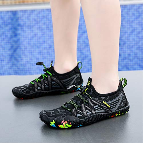 Image of UBFEN Water Shoes for Kids Boys Girls Aqua Socks Barefoot Beach Sports Swim Pool Quick Dry Lightweight Toddler Little Big Kid | Lightweight, Barefoot-style, Perfect for Water parks, Beach, Pool, Kayak, Creek Hiking, Camping, Toddler, Little Kid, Big Kid