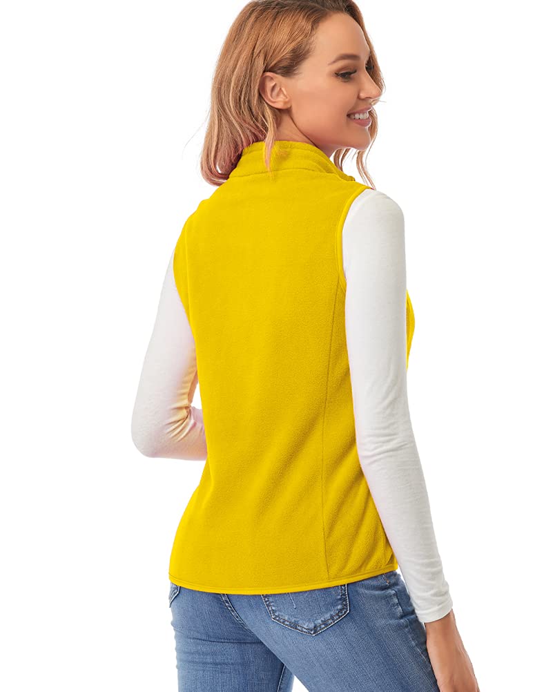 fuinloth Gilet Donna in Pile Smanicato Elegante Invernale Sportivo con Tasca Gilet Termico con Cerniera Senza Maniche Giacca
