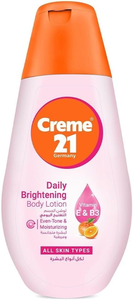 Creme 21 Daily Brightening Lotion 250 ml with Vitamin B3 Niacinamide and Vitamin E for Even Tone Glowing Skin Deep Moisturizing Non Greasy Body Lotion for All Skin Types-image-15