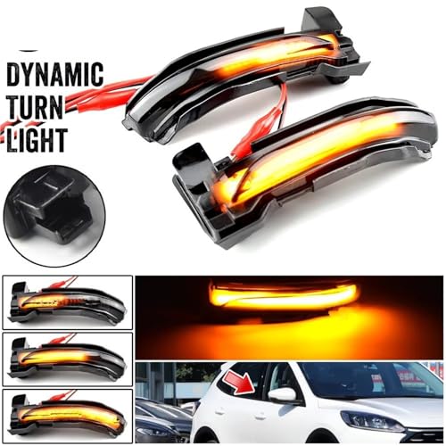 Luces LED intermitentes dinámicas para Ford Kuga soluciona indicador espejo lateral secuencial 5