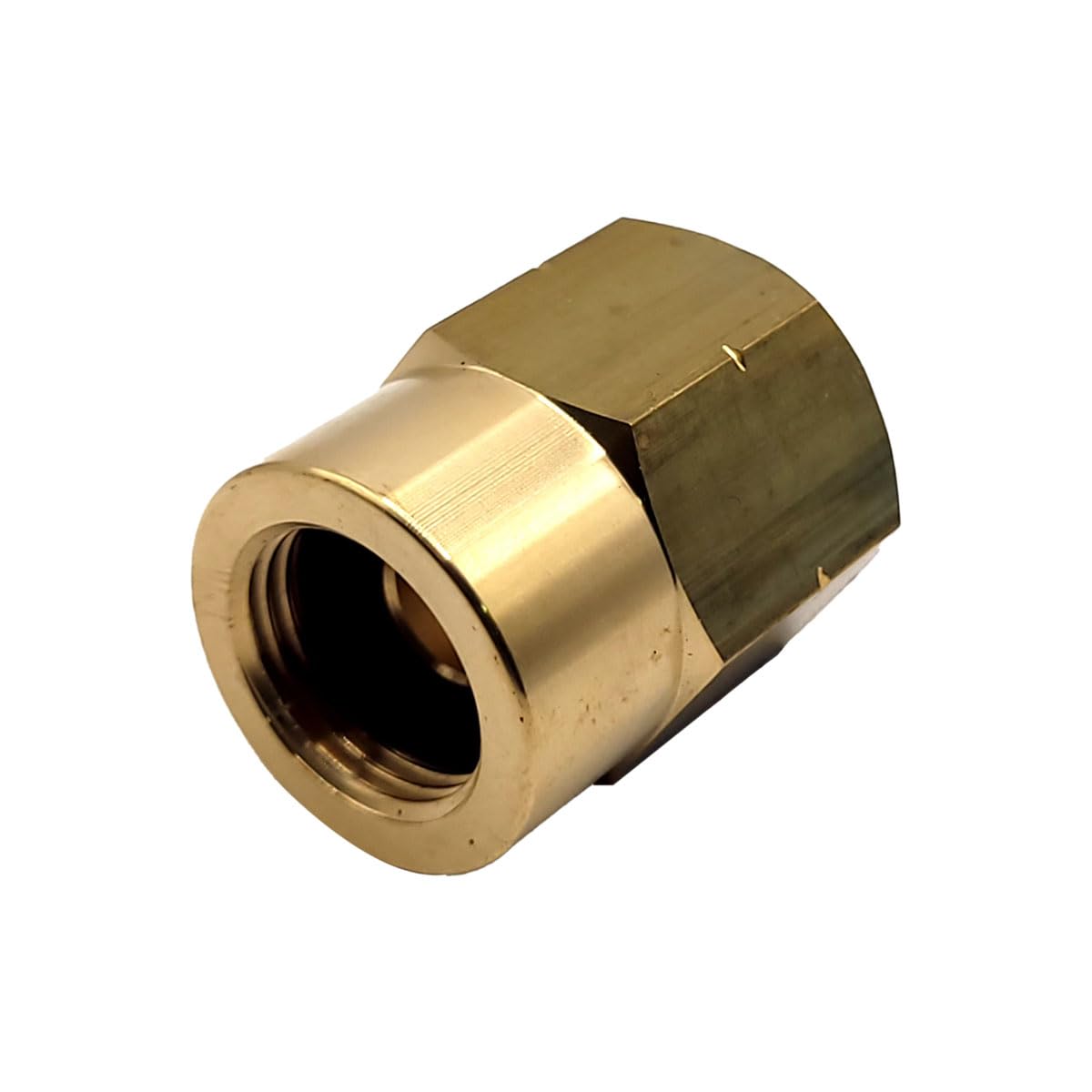 Adattatore per gas con filettatura sinistra in ottone, da bombola di butano a bottiglia standard UK POL propano da 5/8"