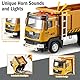 Tacobear Baustellen Fahrzeuge Spielzeug Set, 1:40 Metall Baufahrzeuge LKW Auto Spielzeug Kinder Baustellenfahrzeuge mit Sound und Licht Lastwagen Spielzeug Geschenk Jungen 3 4 5 6 Jahre (Kipper)