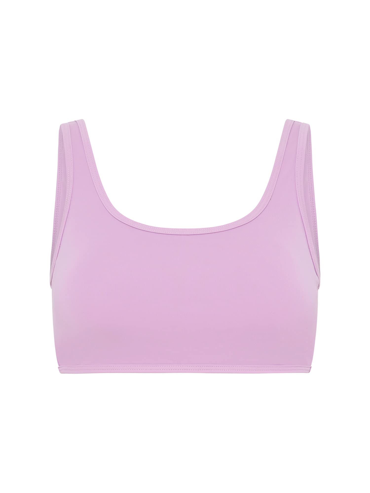 Modibodi Lilac Teenager Period Swimwear Crop Top - Swim Top With Built-In Foam Cups - Bathing Suits Crop Top For Teens - Y16-18 Size 16-18 Years